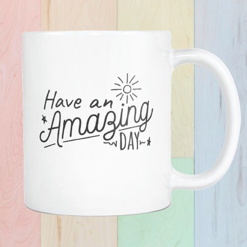 Feel the positive vibe from this Have an Amazing Day Sunshine Mug (Easter basket...