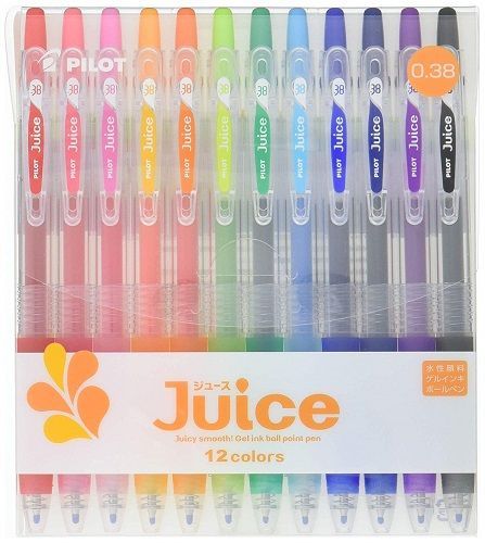 Pilot Juice Gel Ink Ballpoint Pen. 12 vibrant colors. #schoolsupplies