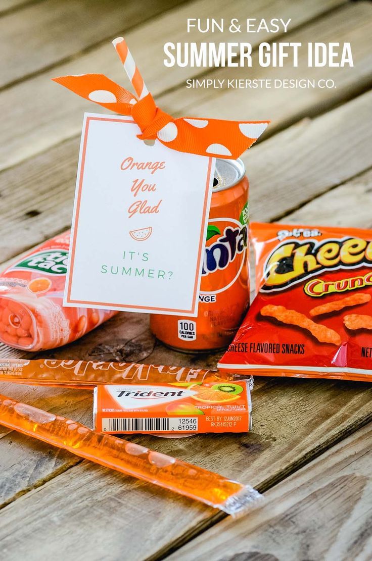 Orange You Glad It's Summer | Summer Gift Idea #summergiftidea #freeprintable #s...