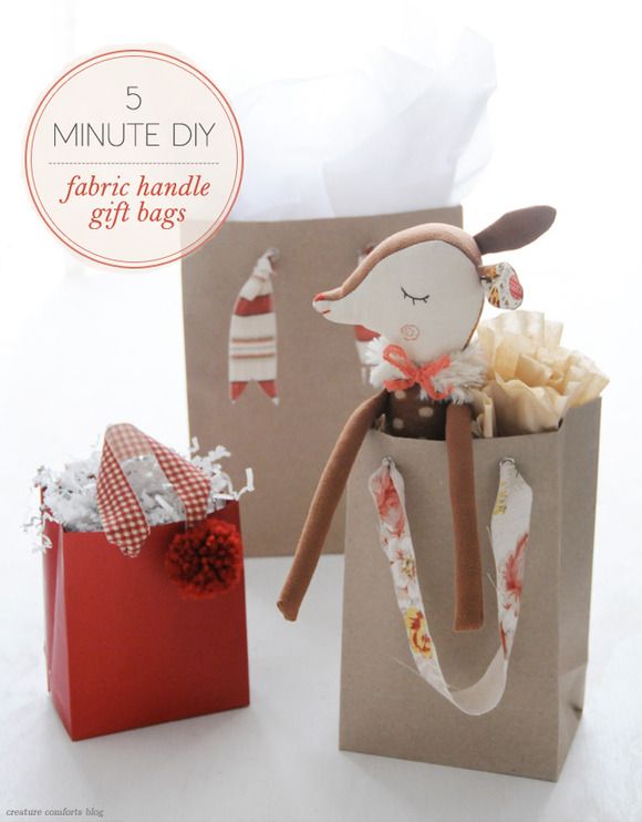5 Minute DIY: Fabric Handle Gift Bags | created in partnership with @Waverly