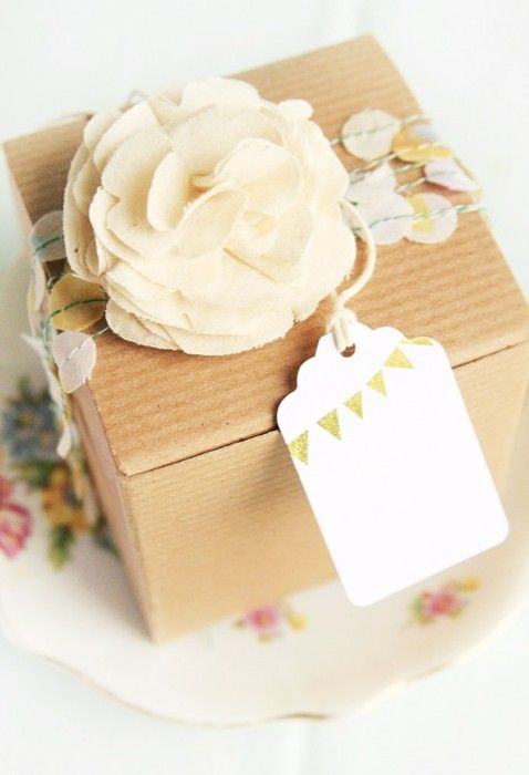 Beautifully wrapped gift.