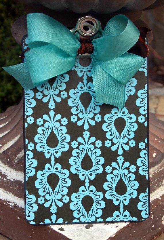 DIY idea ~ use wrapping paper and mod podge it to a clipboard. Seal it with appr...