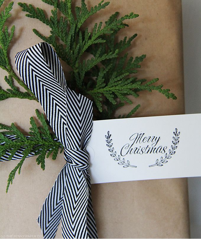 Evergreen sprig + tag / Penny and Paper Co.