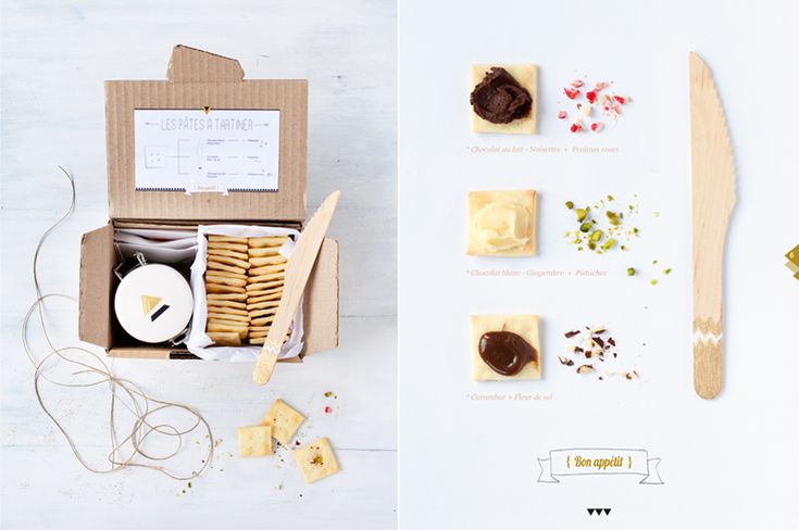 Gift box homemade crackers and spreadable paste www.mylittlefabri...