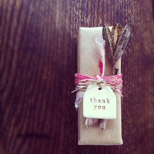 Handmade gift tag by paper boat press.