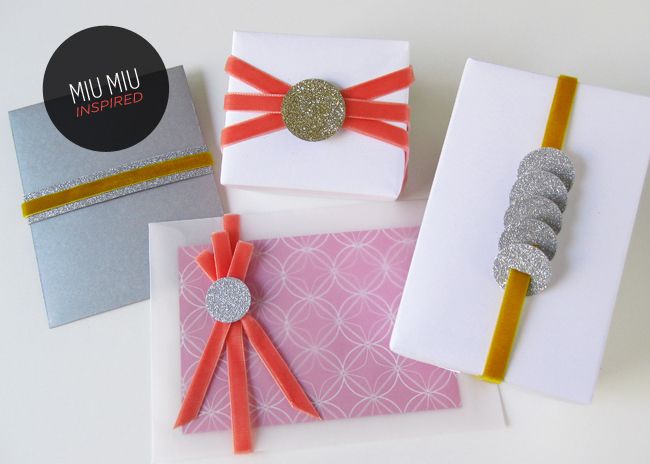 Miu Miu Style Wrapping + DIY Glitter Labels