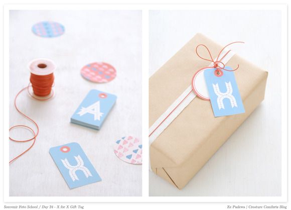 Printable alphabet gift tags