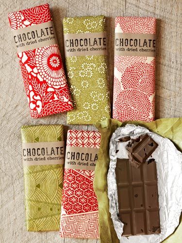Tart Cherry & Dark chocolate bar #pattern #packaging for all our #chocolate lovi...