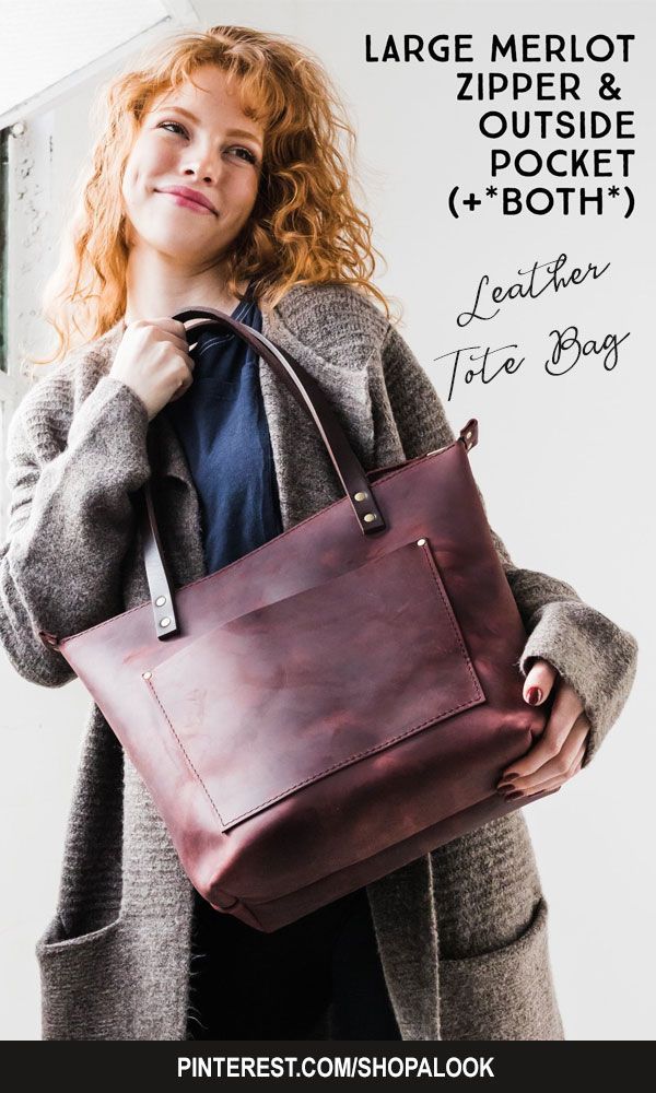 Leather Tote Bag best gift for her. Great as mothers day gift too! #mothersday #...