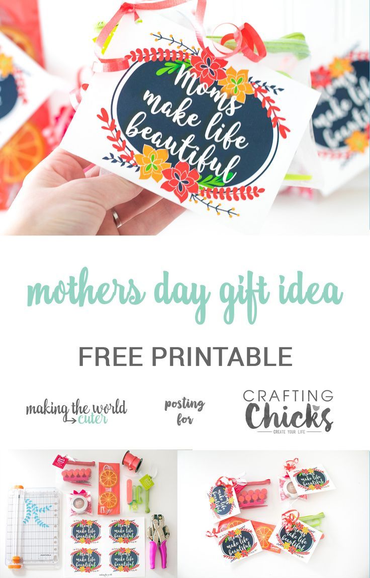 Mother's Day Gift Idea for Friends. Free printable gift tag with a sweet quo...
