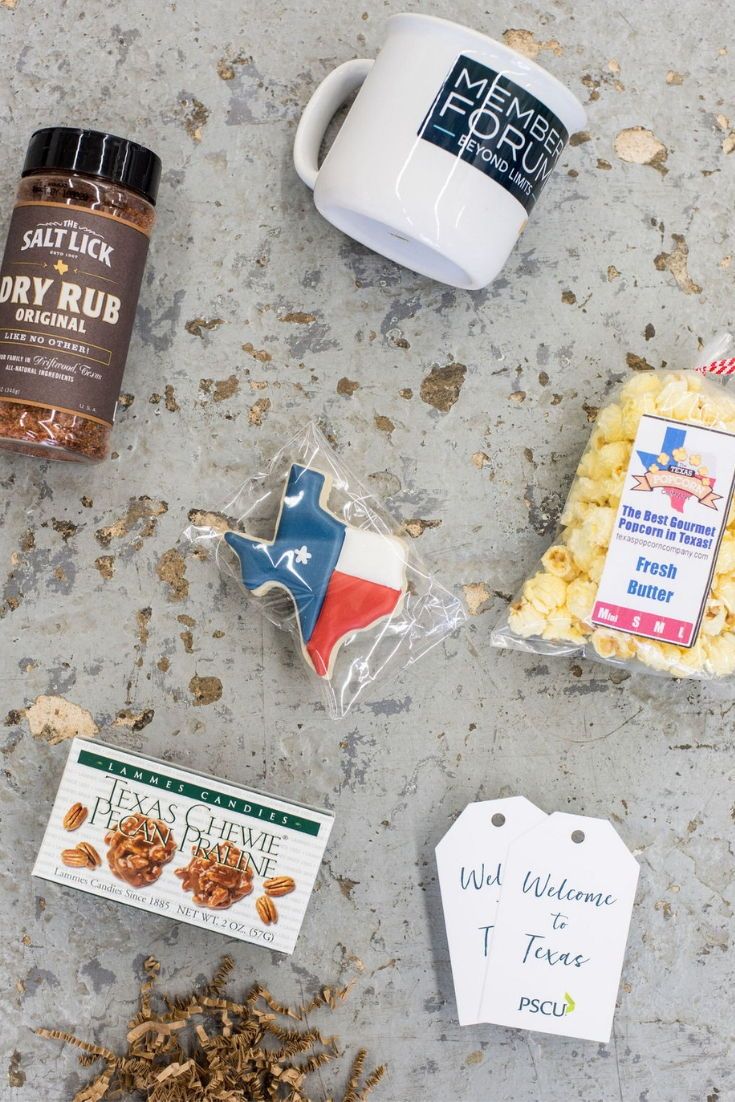 CORPORATE EVENT GIFTS// Texas inspired corporate event gifts welcome business pr...