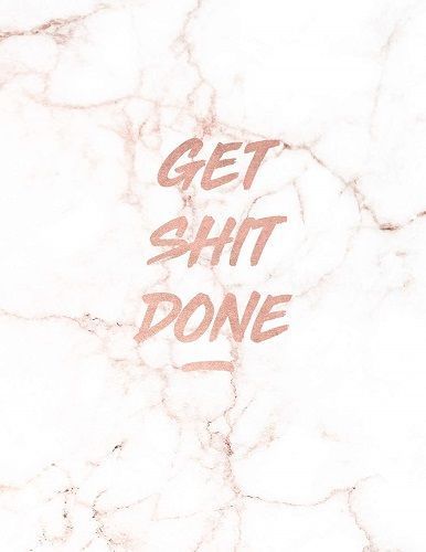 Get Shit Done Motivational Notebook. Rose gold marble notebook. Rose gold school...