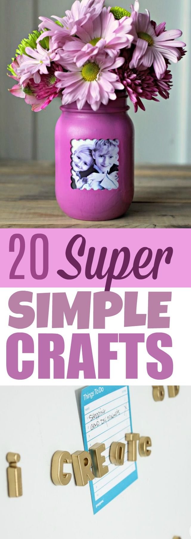 I’ve rounded up 20 of my favorite Super Simple Craft Ideas, you’re going to ...