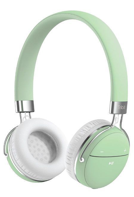 Pastel green headphones. Mint green school supplies. Tech gifts for teens.