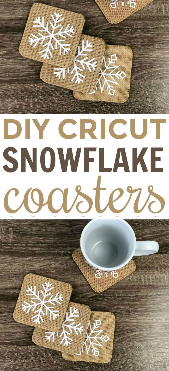 Today I’ll show you how we made these super cute DIY Cricut Snowflake Coasters...