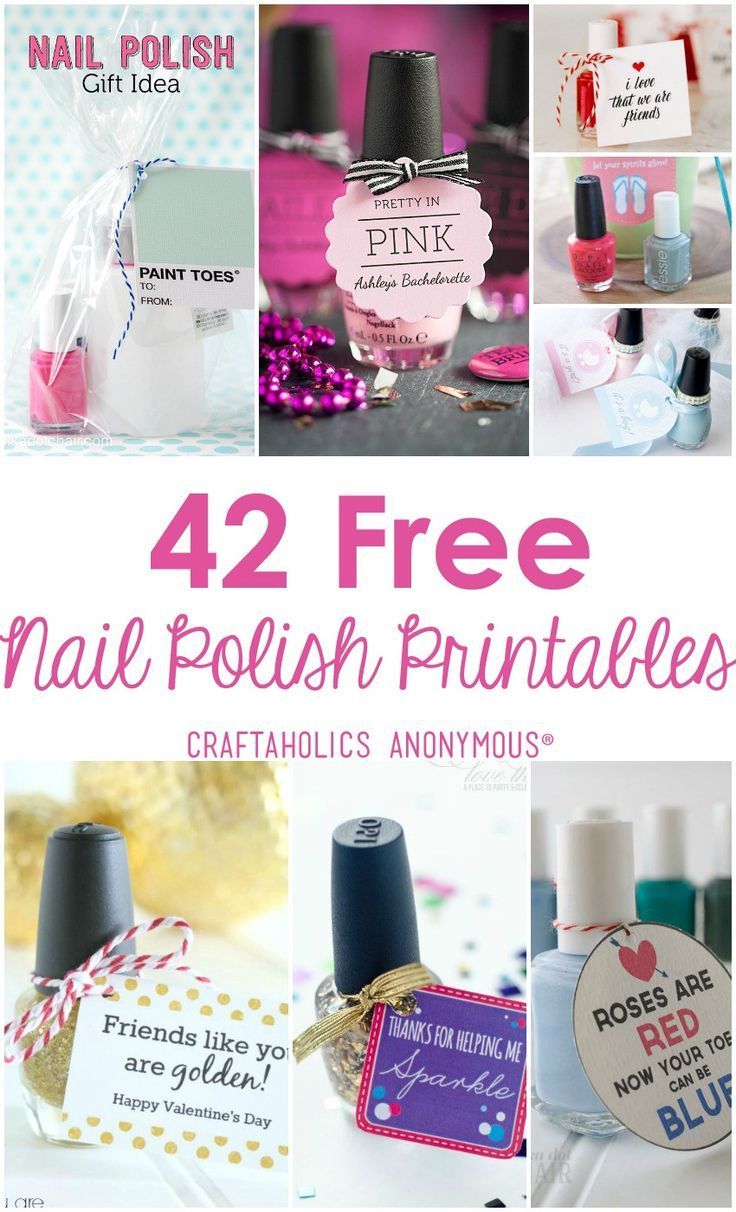 42 Free Nail Polish Printables! Great gifts for all occassions | Craftaholics An...