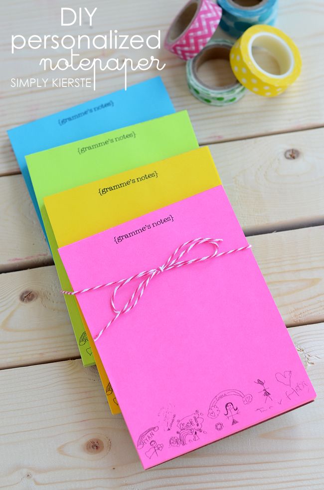 Easily create DIY Personalized Notepaper for teacher gifts, Mother's Day, Fa...