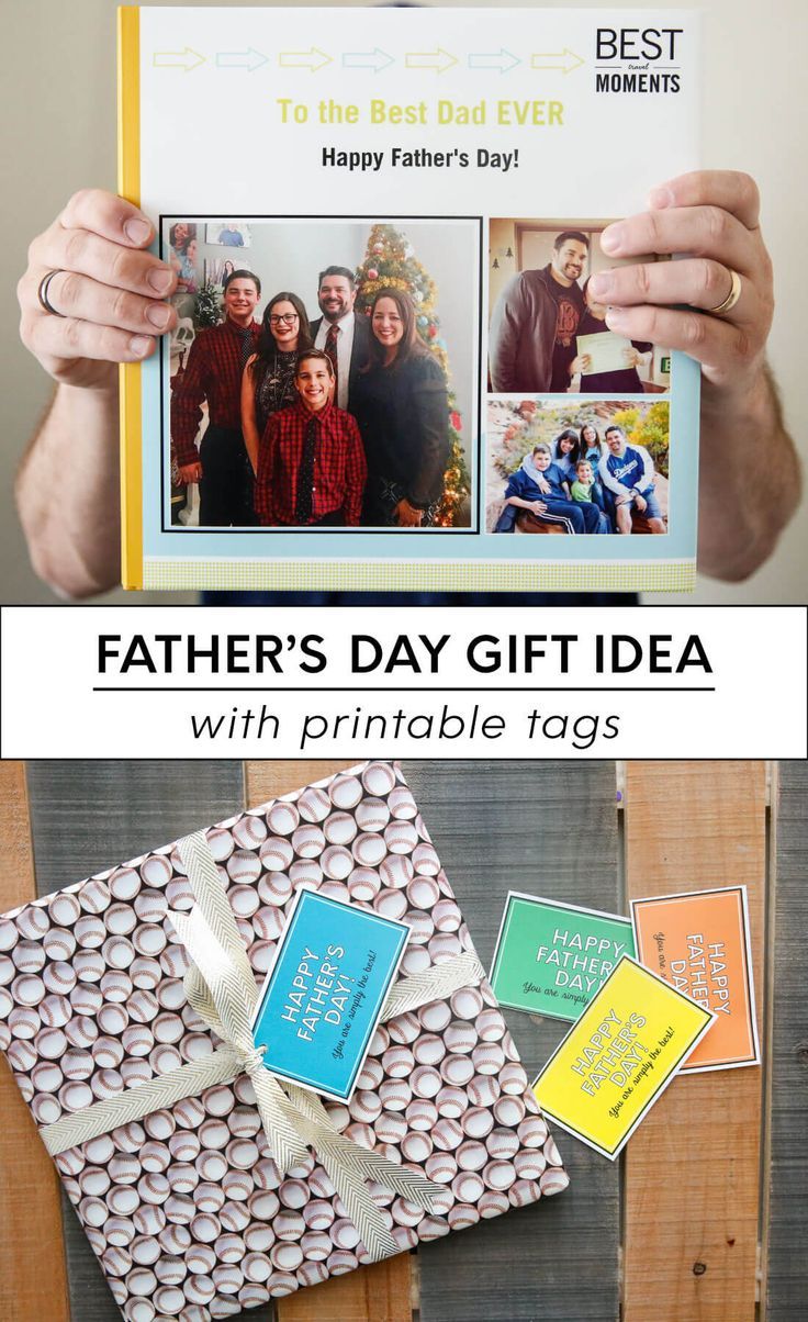 Father's Day Gift Idea with printable tags - use this service from Shutterfly to...