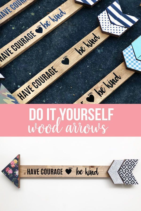 Girls Camp Crafts - learn how to make these cute DIY wooden arrows. Fun gift ide...