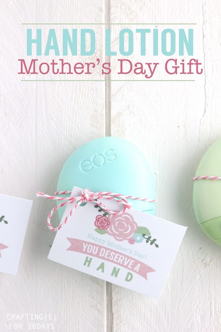 Hand Lotion Mother’s Day Gift + Tag