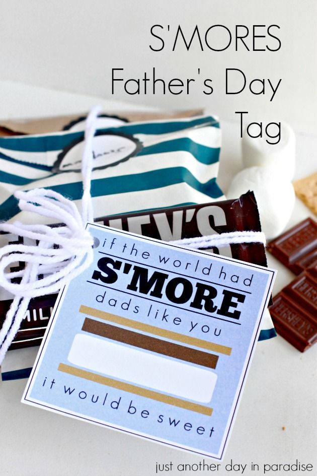 The cutest Father's Day tags for the outdoor dad. Fun gift idea for the kids to ...