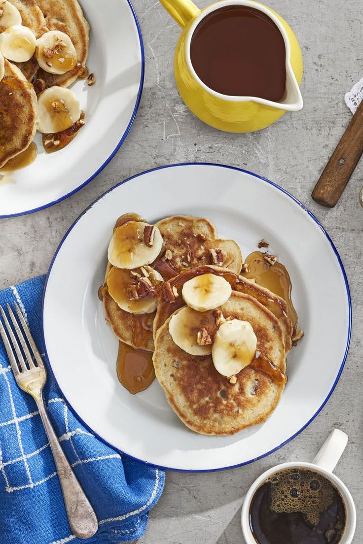 Take two favorites—banana bread and pancakes—and combine them for a tasty Mo...