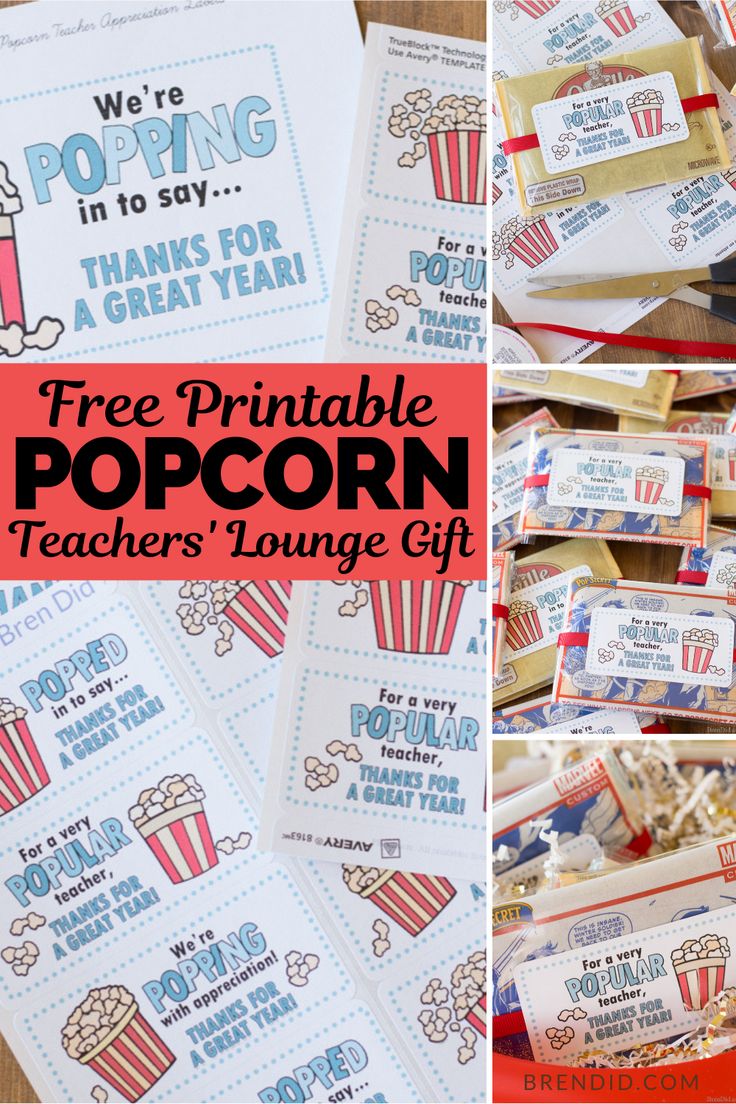 Easy Popcorn Teacher Gift Idea