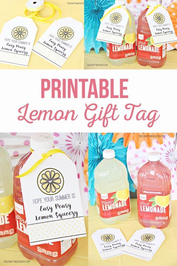 Lemon Gift Tag for Summer for a Summer gift! Add this Lemon Gift Tag for Summer ...