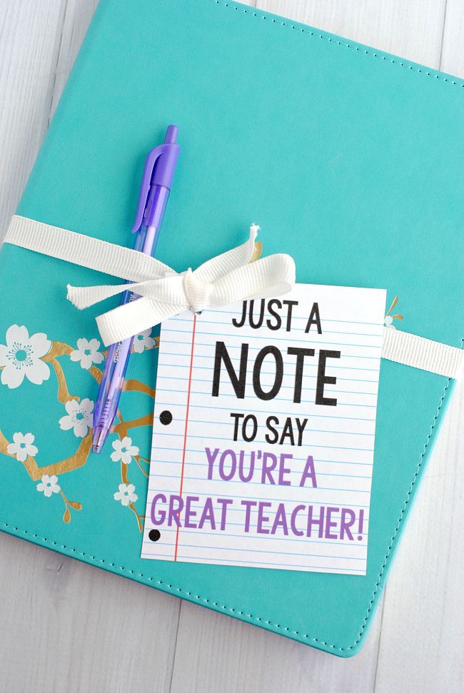 Note Teacher Appreciation Gift Idea