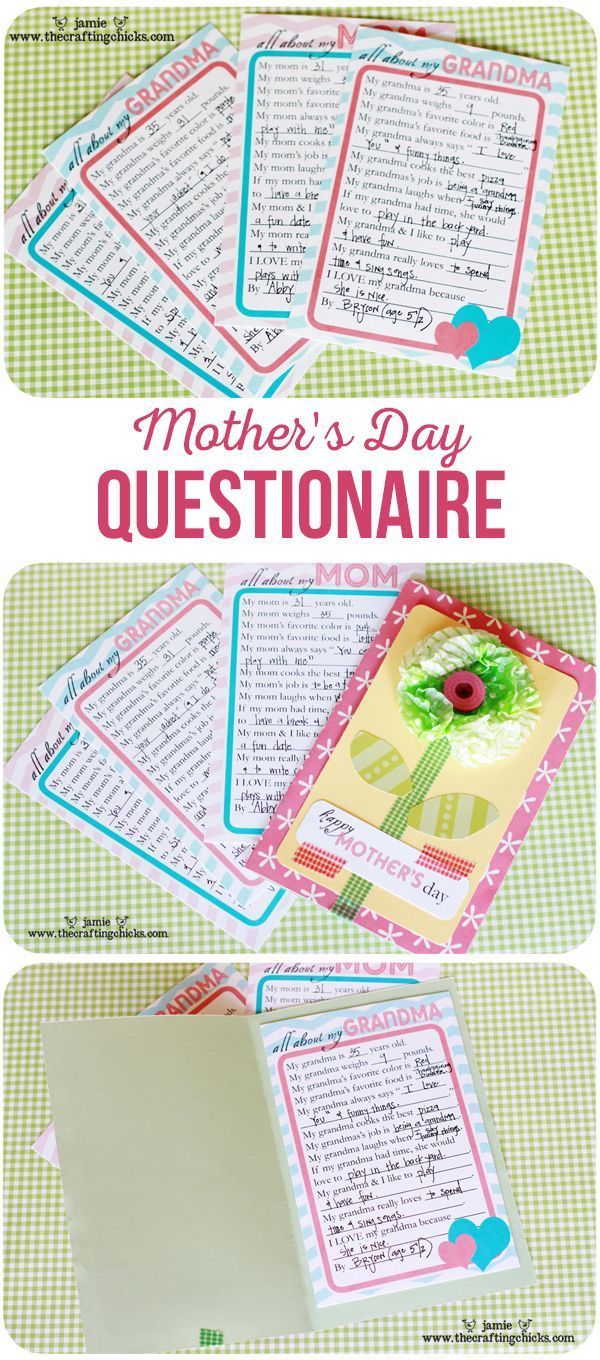 Printable Mother's Day Questionaire