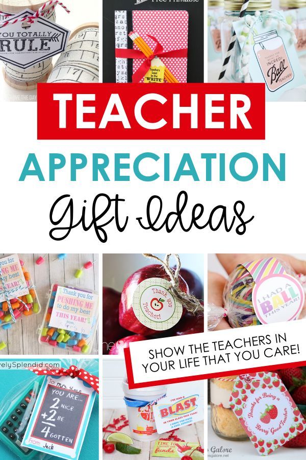 Teacher Appreciation Gift Ideas- so many great teacher gift ideas for teacher ap...