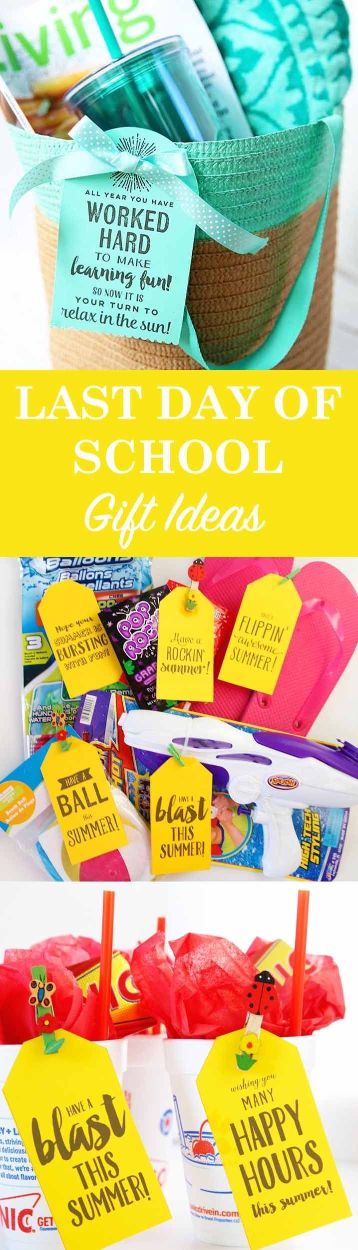 The best gift ideas for the end of school! Easy ideas for your kids, teachers, a...