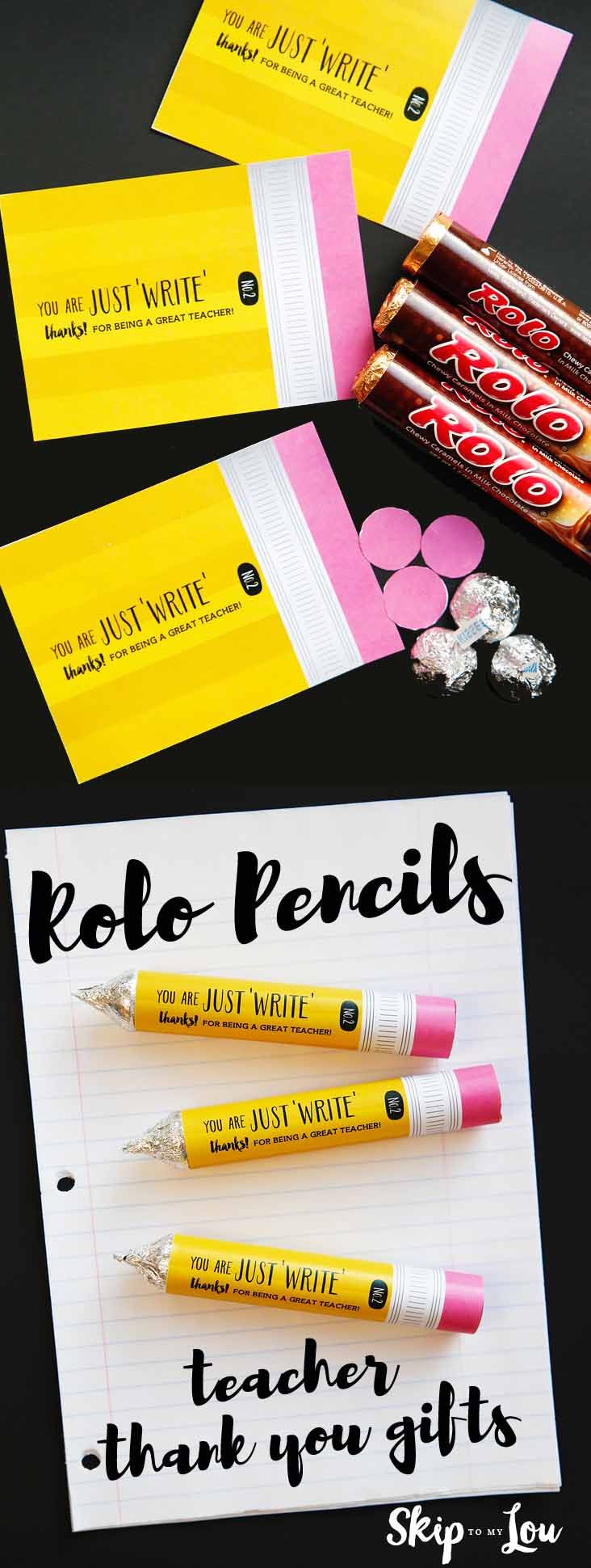 Rolo candy teacher appreciation gift idea! Learn how to make this easy candy pen...