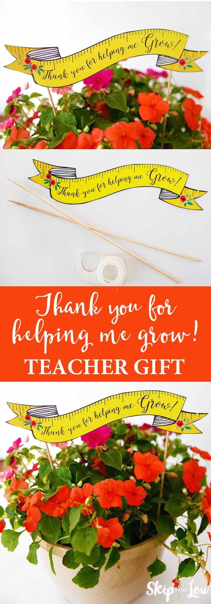 Teacher appreciation gift idea! Free printable 