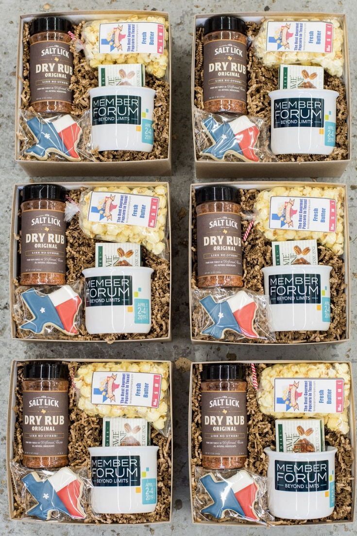 CORPORATE EVENT GIFTS// Texas inspired corporate event gifts welcome business pr...