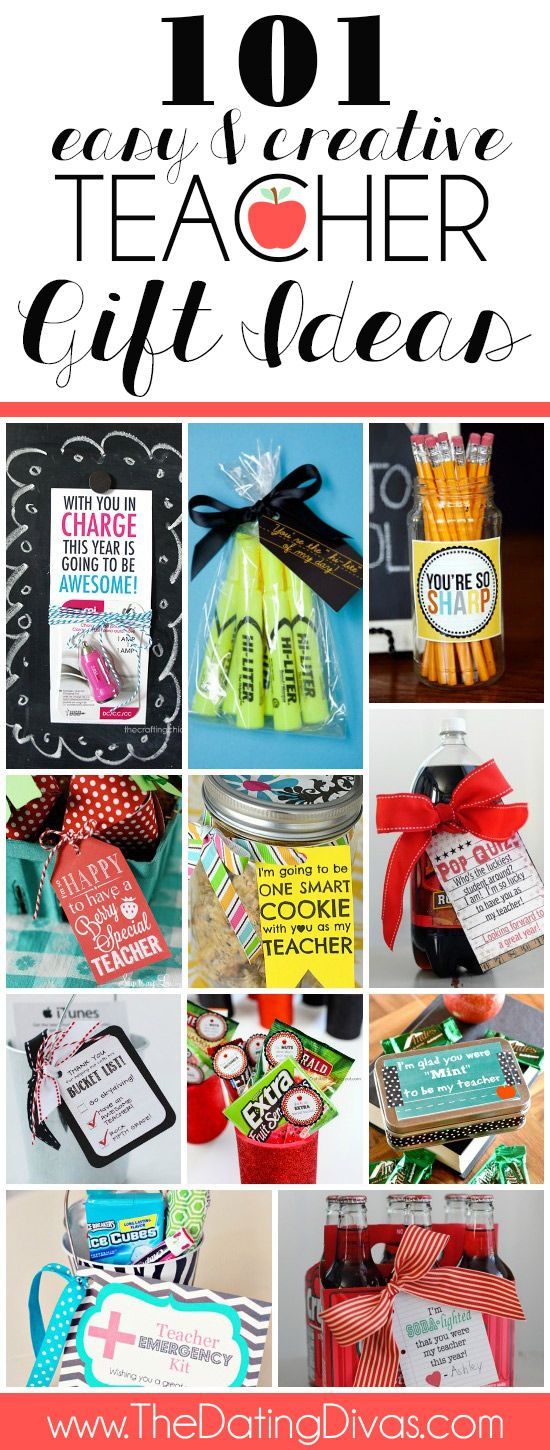 101 Teacher Gift Ideas including ideas for the first day of school, for teacher ...