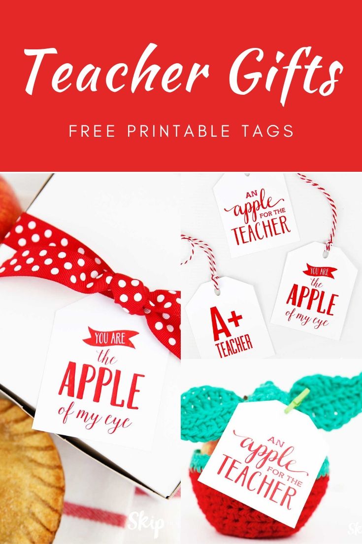 Apple theme teacher gifts are sure to be a hit! Apples to apple pie make for som...