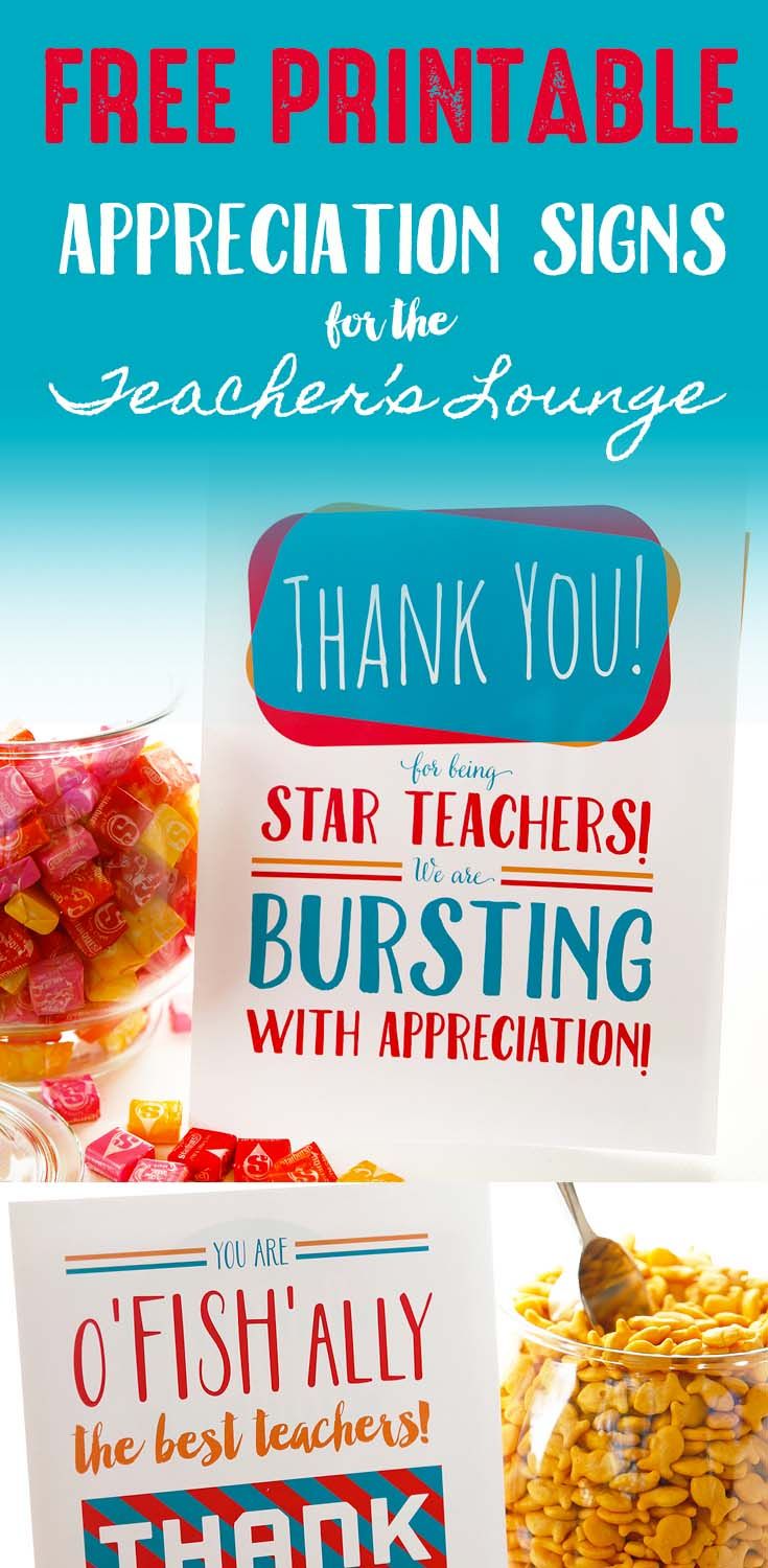 At our school the parent organization shows appreciation to the entire teaching ...