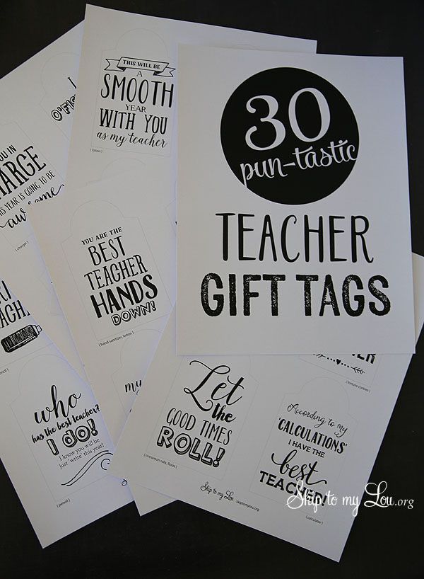 Back to school printable teacher gift tags #backtoschool #gift skiptomylou.org