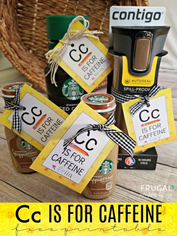 C is for Caffeine Teacher Appreciation Printable and Gift Idea #FrugalCouponLivi...