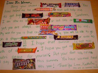 Candy bar teacher appreciation gift idea