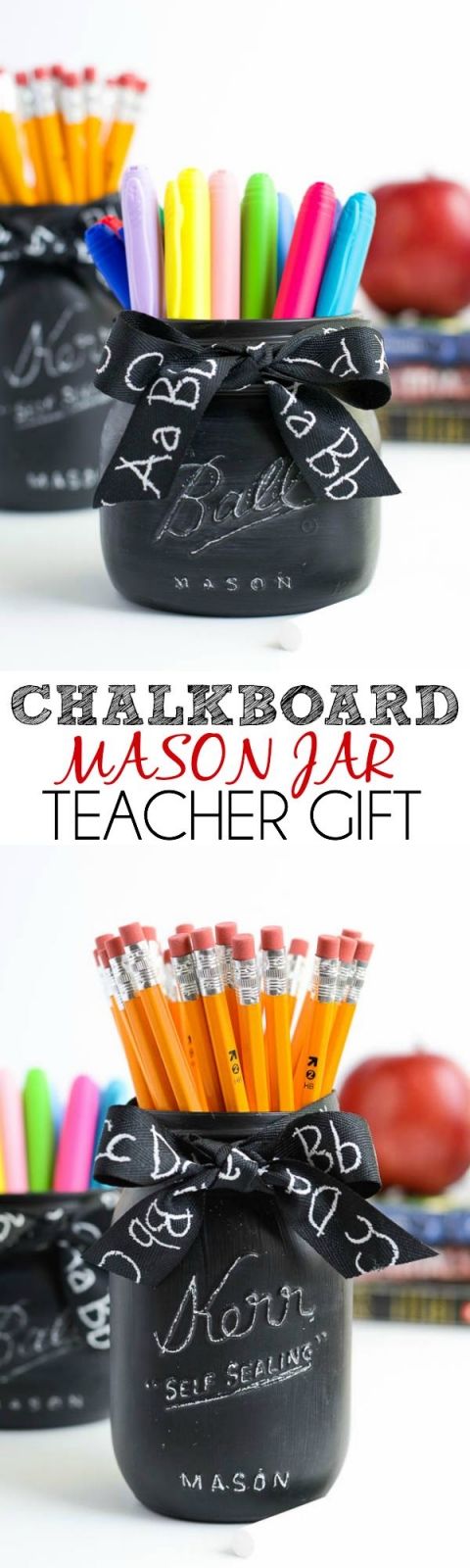 Chalkboard Mason Jar Teacher Gift