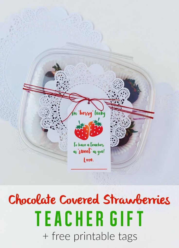 Chocolate Covered Strawberries Teacher Appreciation Gift Idea by Skip to my Lou ...