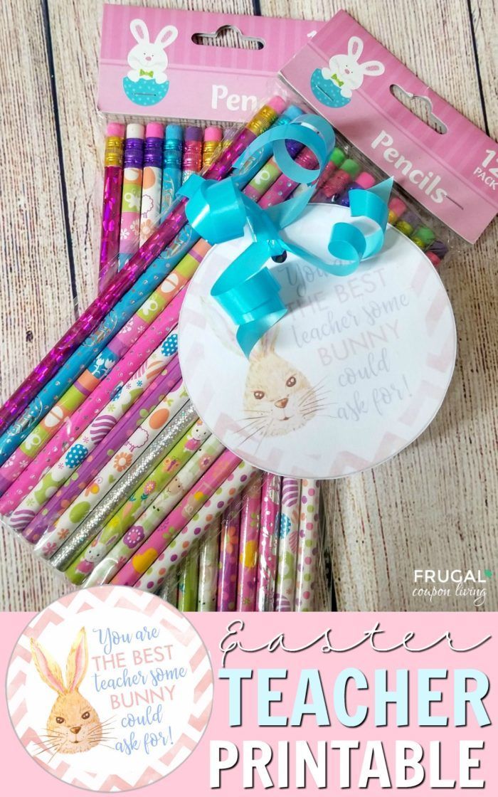 Easter Dollar Tree Gift Idea for Teacher. Free Easter Printable - You're the bes...