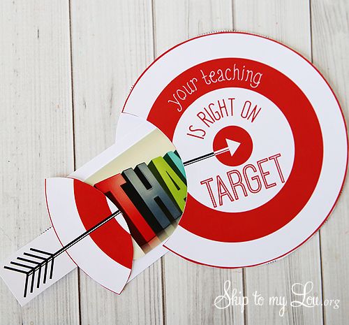 Free printable teacher appreciation idea to pair with a Target gift card