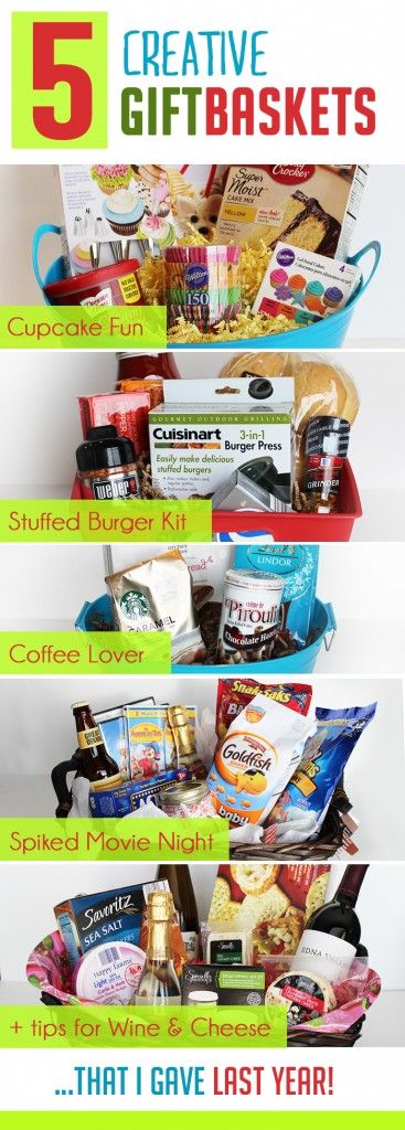 I love these creative ideas for unique gift baskets--especially the Cupcake and ...