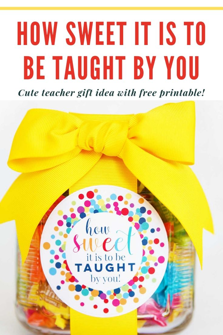 Let a teacher know how sweet it is to be taught by them with this perfect gift t...