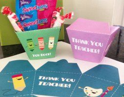 Printable Teacher Appreciation Mini Treat Box by Creative Mamma