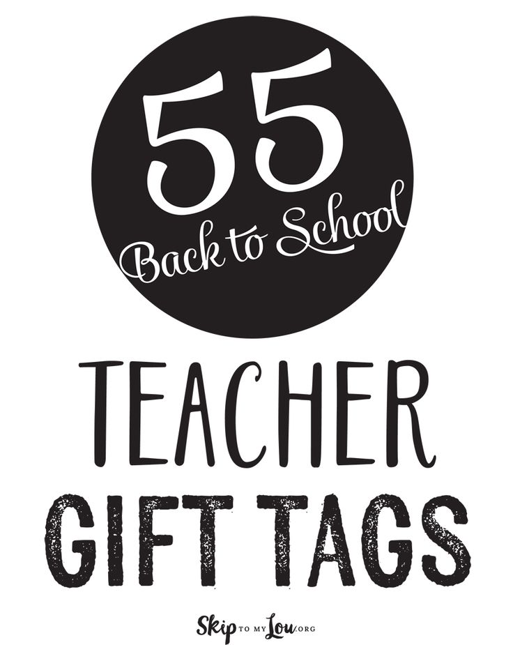 Printable back to school gift tags. Perfect to pair with your gift for a teacher...