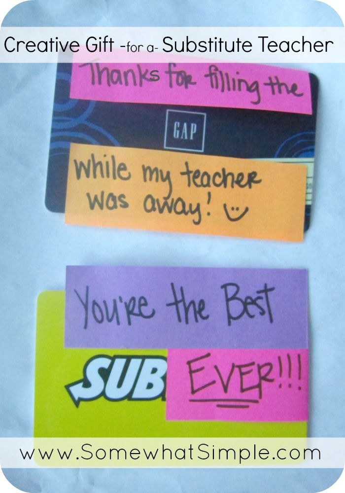 Substitute Teacher Appreciation Idea | Skip To My Lou #teacher #appreciation #gi...